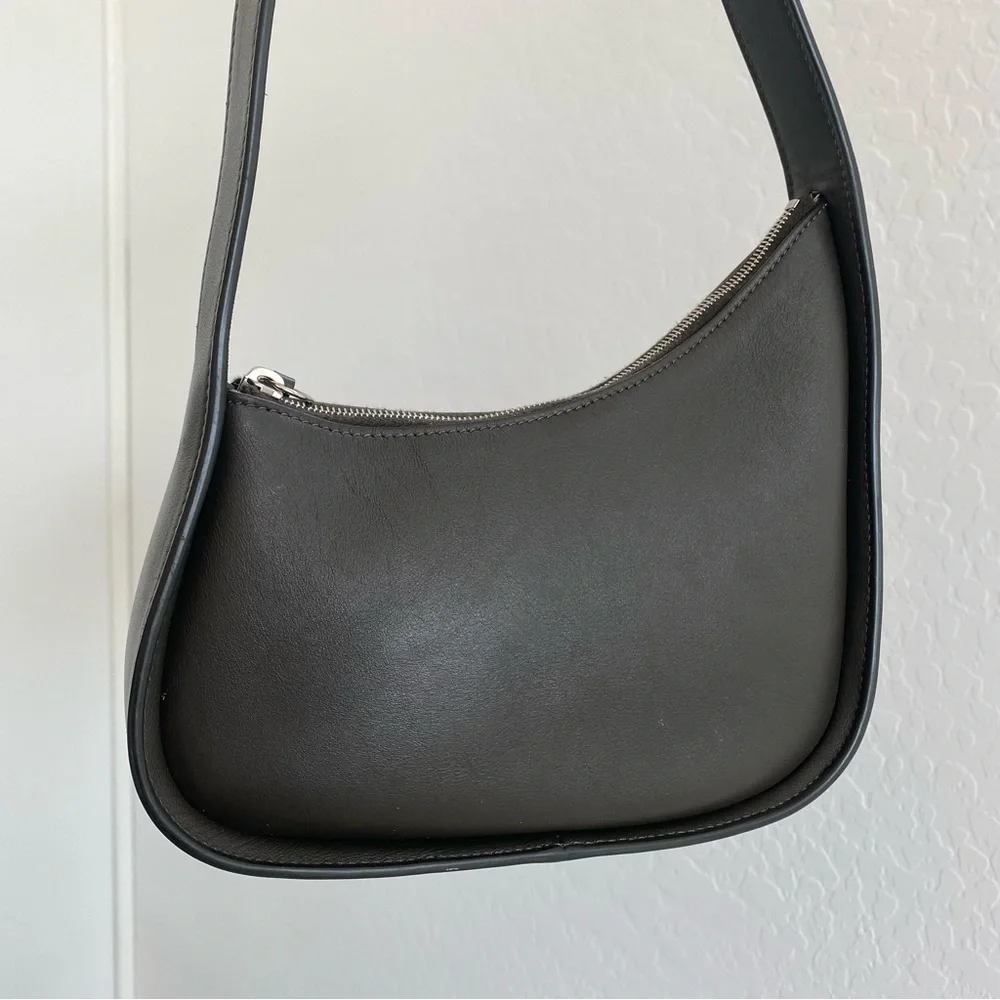 SOLD The Row Olive Green Smooth Leather Half Moon Shoulder Bag - Picture 6 of 16